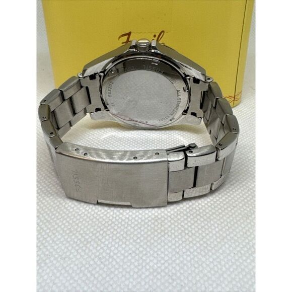 Fossil Riley ES3202 Women Silver Stainless Steel Analog Dial Quartz Watch JNA12 - Picture 10 of 12